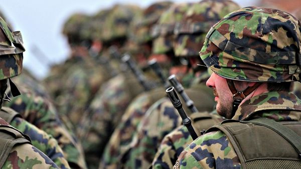 Foto Soldaten in Formation