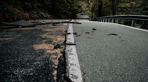 Foto kaputte Strasse