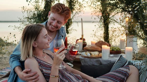 Foto Paar beim Trinken